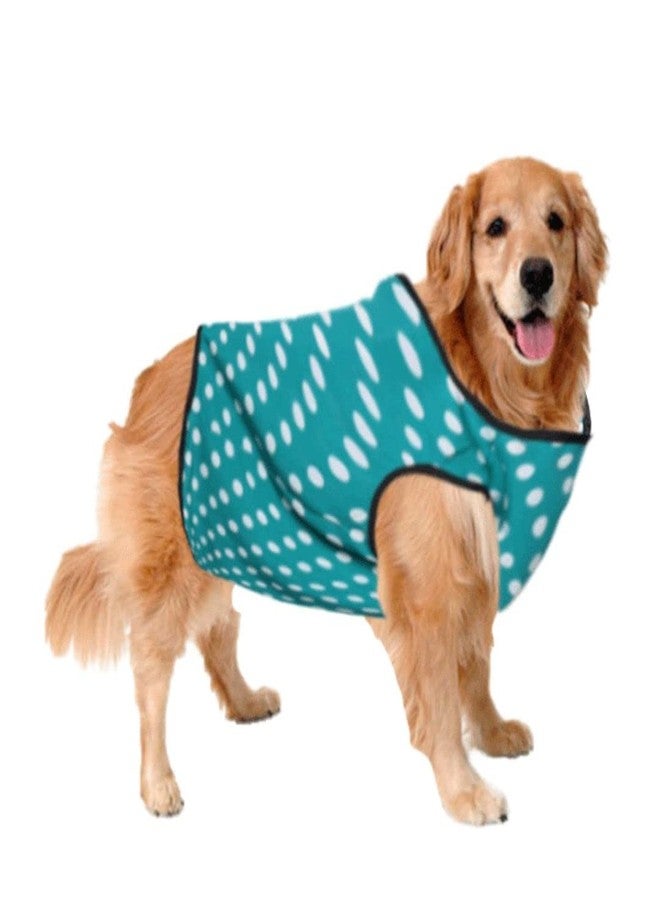 Sage Square Crazy Printed Dog T-Shirt, Trending Dog T-Shirt, Ultra Soft & Light Weight, Comfortable & Breathable Dog Apparel, Trendy Outfit (Medium - 16 inch) (Polka Sky Blue) - Image 1